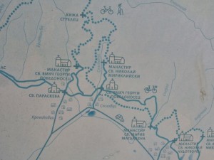 Bike ride trough  Sofia's monastery locations