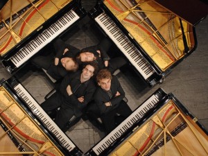 Gershwin Piano Quartet performs concert for 4 piano in Hall 1