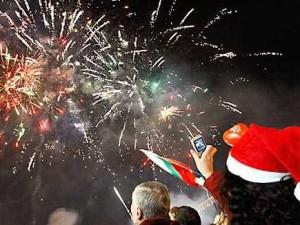 New Year Celebration in a square - Stage below the Stars