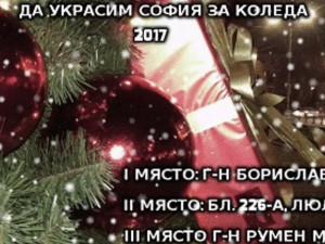 Кампания „Да украсим София за Коледа” - резултати